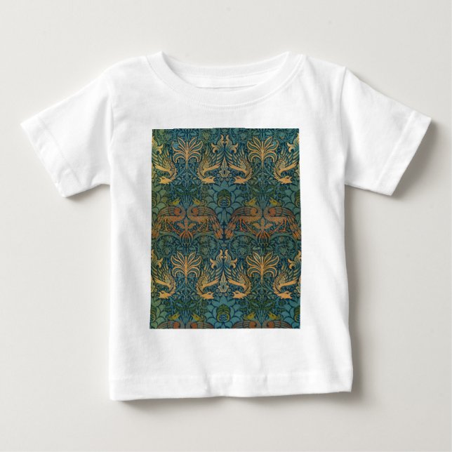 Peacock och Dragon, 1878 av William Morris T Shirt (Framsida)