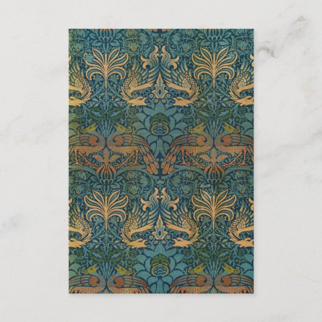 Peacock och Dragon, 1878 av William Morris Tilläggskort (Framsida)