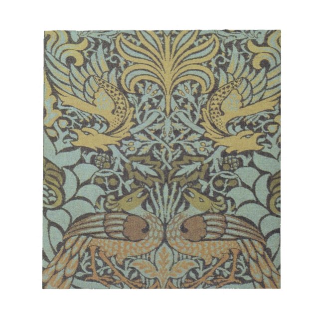 Peacock och Dragon (av William Morris) Anteckningsblock (Framsida)