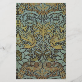 Peacock och Dragon (av William Morris) Brevpapper