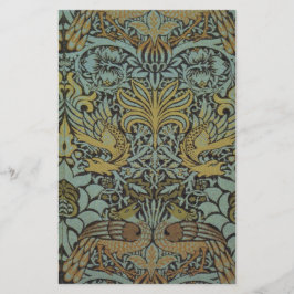 Peacock och Dragon (av William Morris) Brevpapper