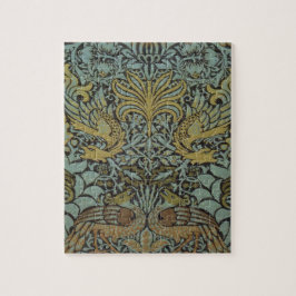 Peacock och Dragon (av William Morris) Pussel