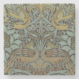 Peacock och Dragon (av William Morris) Stenunderlägg