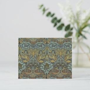 Peacock och Dragon Print, William Morris Helg Vykort