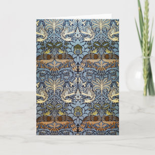 Peacock och Dragon, William Morris Kort