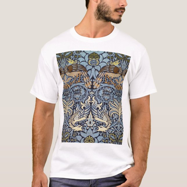 Peacock och Dragon, William Morris T Shirt (Framsida)