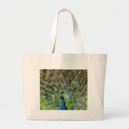 Peacock och fjädrar, fototillbehör jumbo tygkasse