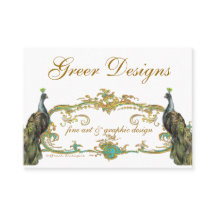 Peacock och Guld Business/Profile/Save Date