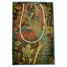 Peacock och oakleaf blommigt Victorian jacquard