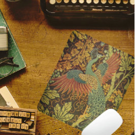 Peacock och oakleaf blommigt Victorian jacquard Musmatta