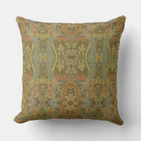 Peacock och oakleaf blommigt Victorian jacquard Th