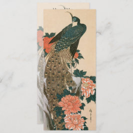 Peacock och Peonies av Hiroshige Bröllop Inbjudningar
