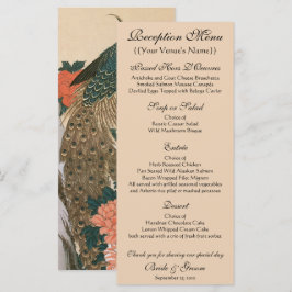 Peacock och Peonies av Hiroshige Bröllop Meny