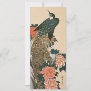 Peacock och Peonies by Hiroshige, Japansk konst