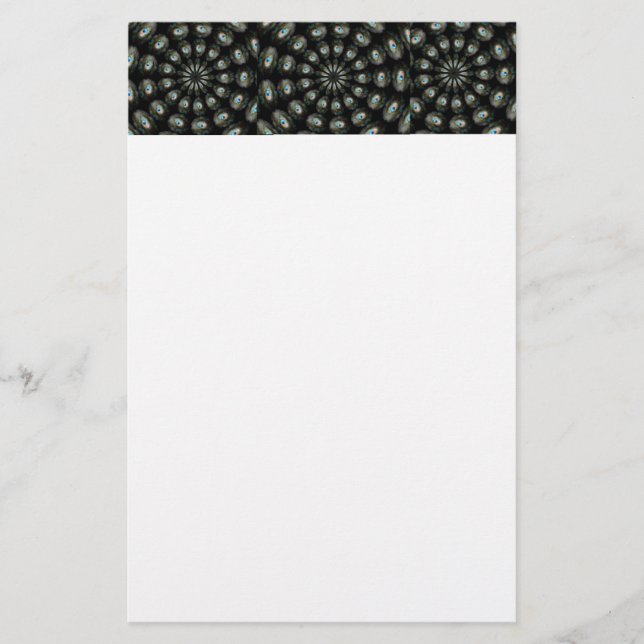 Peacock Öga Stationery Brevpapper (Framsida)