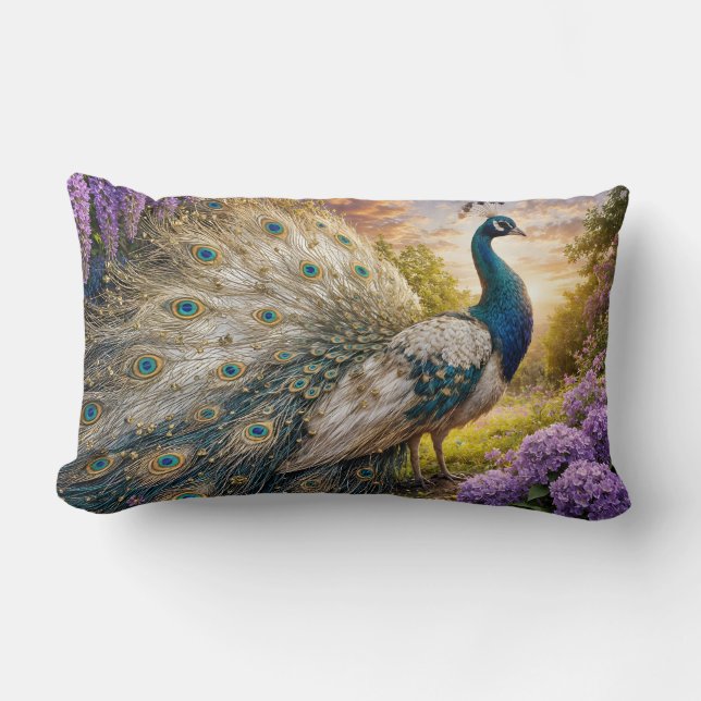 Peacock on the mountain at dawn lumbarkudde (Framsida)