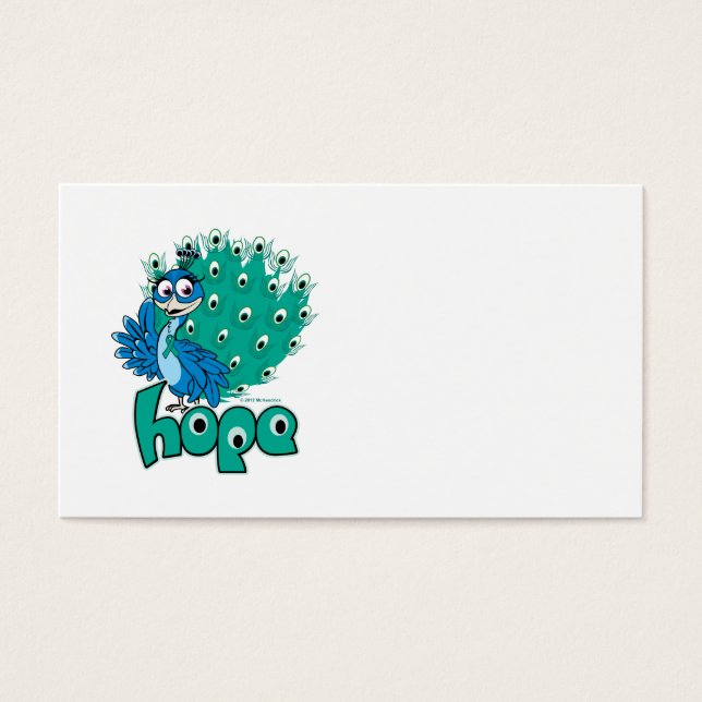 Peacock Ovarian Cancer Visitkort (Framsidan)