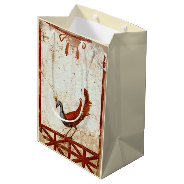 Peacock på Fresco Ancient Roman Antique Painting (Baksidan Vinklad)