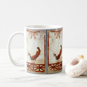 Peacock på Fresco Ancient Roman Antique Painting Kaffemugg