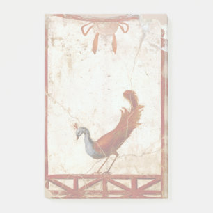 Peacock på Fresco Ancient Roman Antique Painting Post-it Block