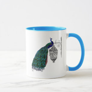 Peacock på lampa mugg