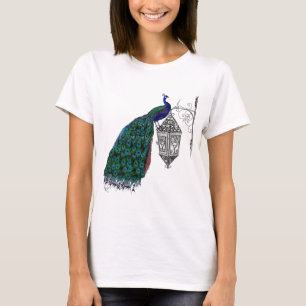 Peacock på lampa tee shirt