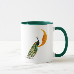 Peacock på Måne Mugg