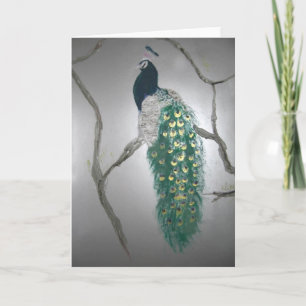 Peacock på morgonen kort