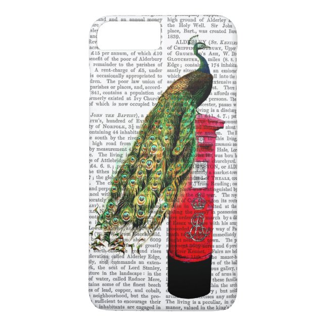 Peacock på Postbox Case-Mate iPhone Skal (Baksida)