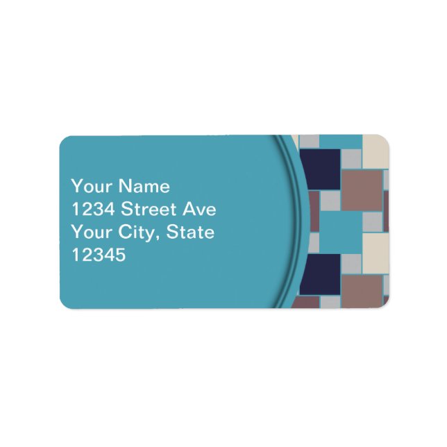 Peacock på stranden adressetikett (Framsidan)