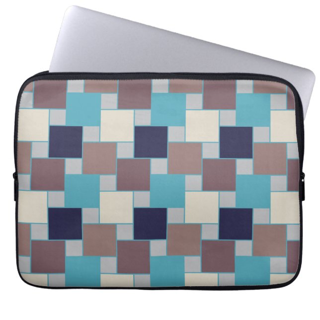 Peacock på stranden laptop sleeve (Framsidan)