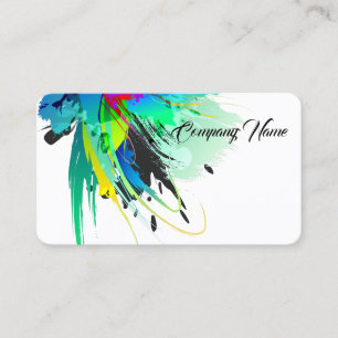 Peacock Paint-plattor för konstnärlig Abstrakt Visitkort