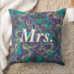 Peacock Paisley Lila and Grönt Brides Kudde<br><div class="desc">Lila och Grönt Vintage Peacock Paisley Bröllop Brides Pillow Vintage Paisley Vintage Paisley. Kort Bröllop-årsdagen Pillow eller Brides ordförande vid mottagningen eller 1:a julklappen, andra Bröllop-årsdagen är bomullsdagen. Bomull symboliserar den naturliga tillväxten av all anpassningsförmåga, mångsidighet och renhet (när den odlas precis som växter) tar ställe i de romantiska två...</div>