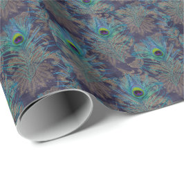Peacock paisley lila teal guld boho presentpapper