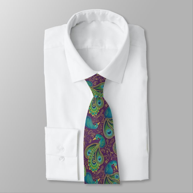Peacock Paisley Pattern Purple Slips (Bunden)