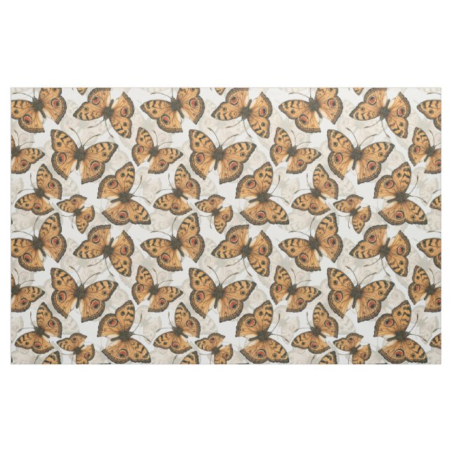 Peacock pansy butterfly mönster tyg (Fat Quarter)