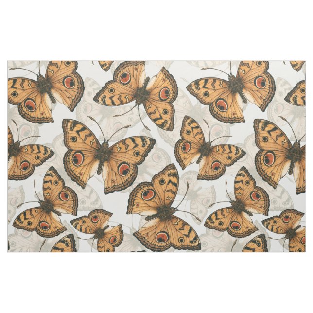 Peacock pansy butterfly mönster tyg (Fat Quarter)