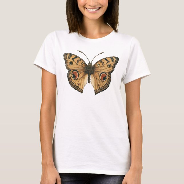 Peacock Pansy Butterfly T-Shirt (Framsida)