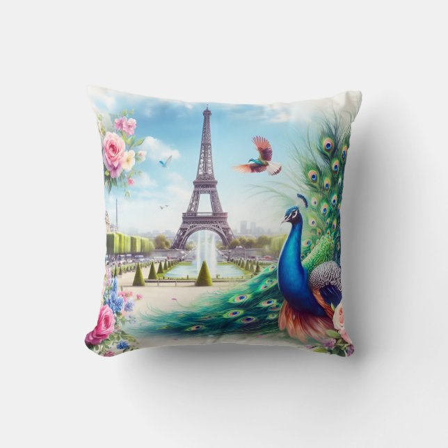 peacock paris kudde (Framsida)