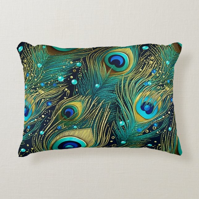 Peacock Passion Dekorativ kudde (Framsidan)