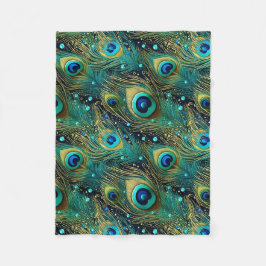 Peacock Passion Dekorativ kudde Fleecefilt