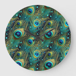 Peacock Passion Dekorativ kudde Stor Klocka
