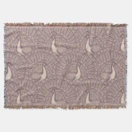 peacock pattern filt