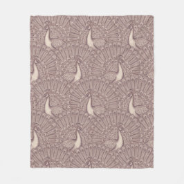 peacock pattern fleecefilt