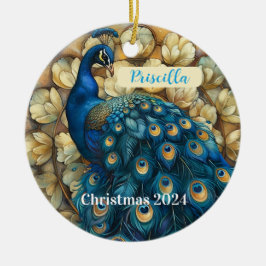 Peacock Personlig jul Ornament