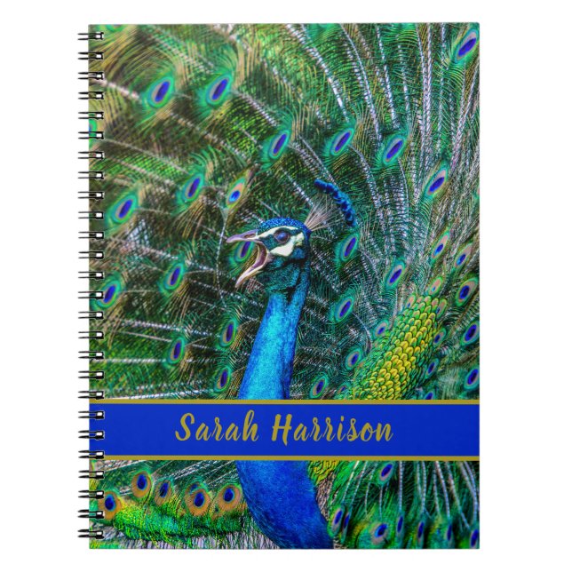 Peacock Photo Personlig Anteckningsbok (Framsidan)