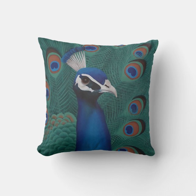 Peacock Pillow Kudde (Framsida)