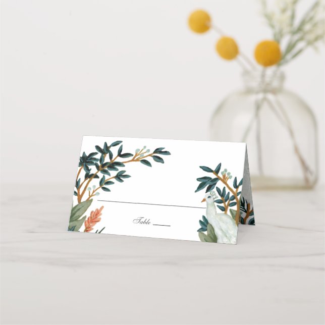 Peacock Placeringskort (Framsida)