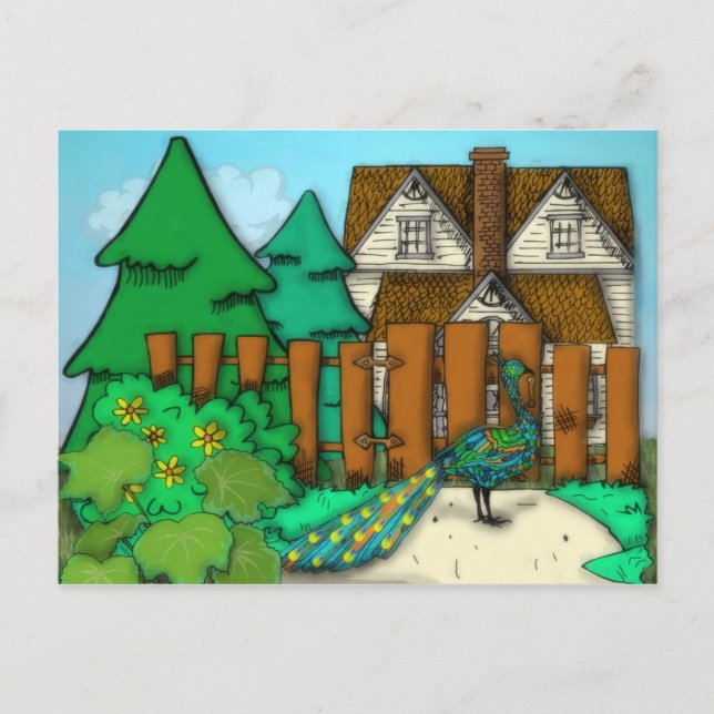 Peacock Pop Vykort (Framsida)