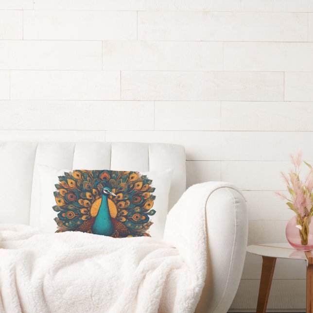 Peacock Prated Dekorativ kudde (Soffa)